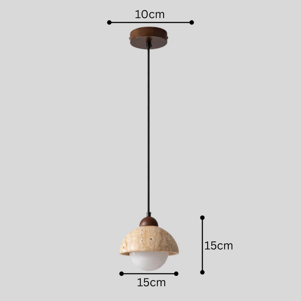 Lampa wisząca wykonana z naturalnego marmuru