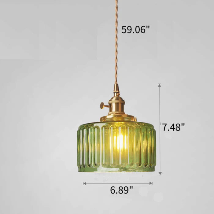 Hängande lampa med Vintage-kristaller