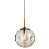 Kulista lampa wisząca ze szkła Brikey
