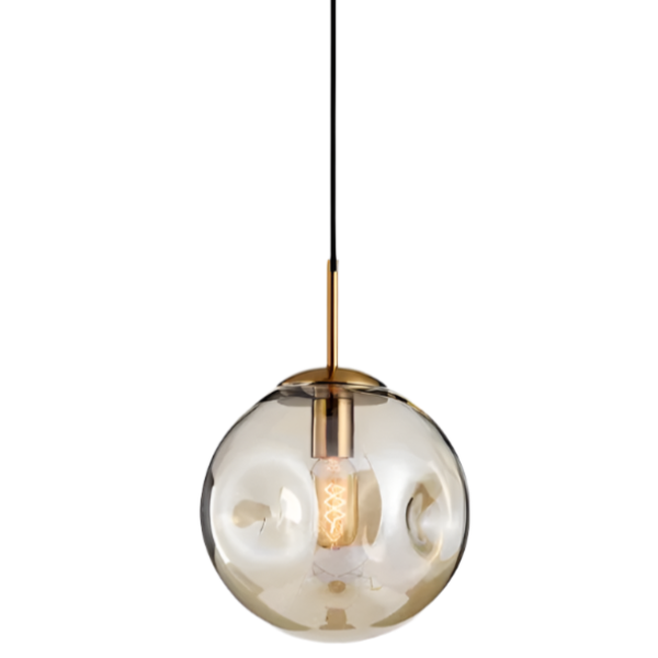 Kulista lampa wisząca ze szkła Brikey