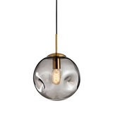 Kulista lampa wisząca ze szkła Brikey