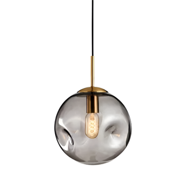 Kulista lampa wisząca ze szkła Brikey