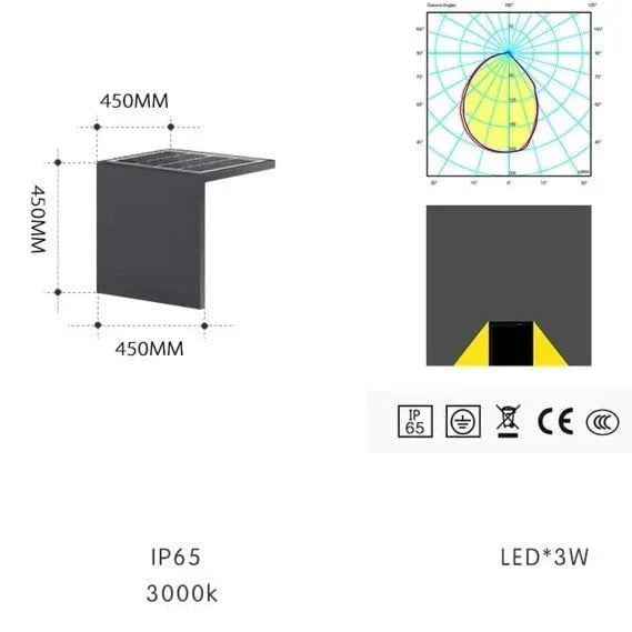 Zewnętrzna lampa solarna Block Lane