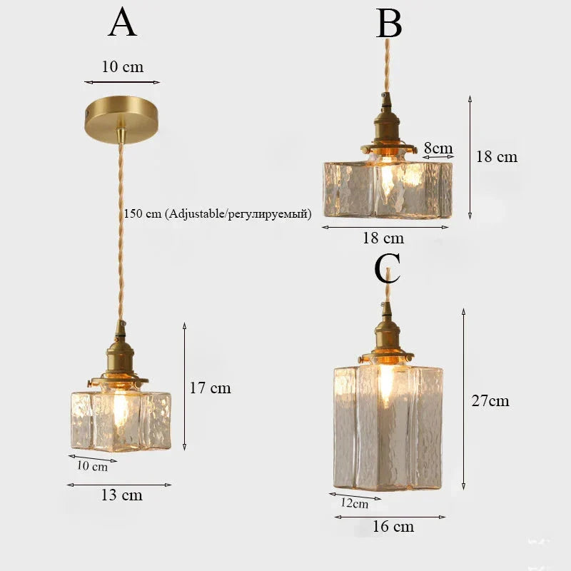 Fatima - Nowoczesna lampa wisząca retro wykonana ze szkła