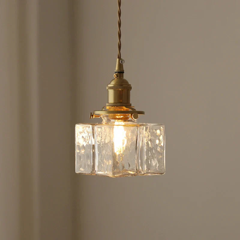 Fatima - Nowoczesna lampa wisząca retro wykonana ze szkła
