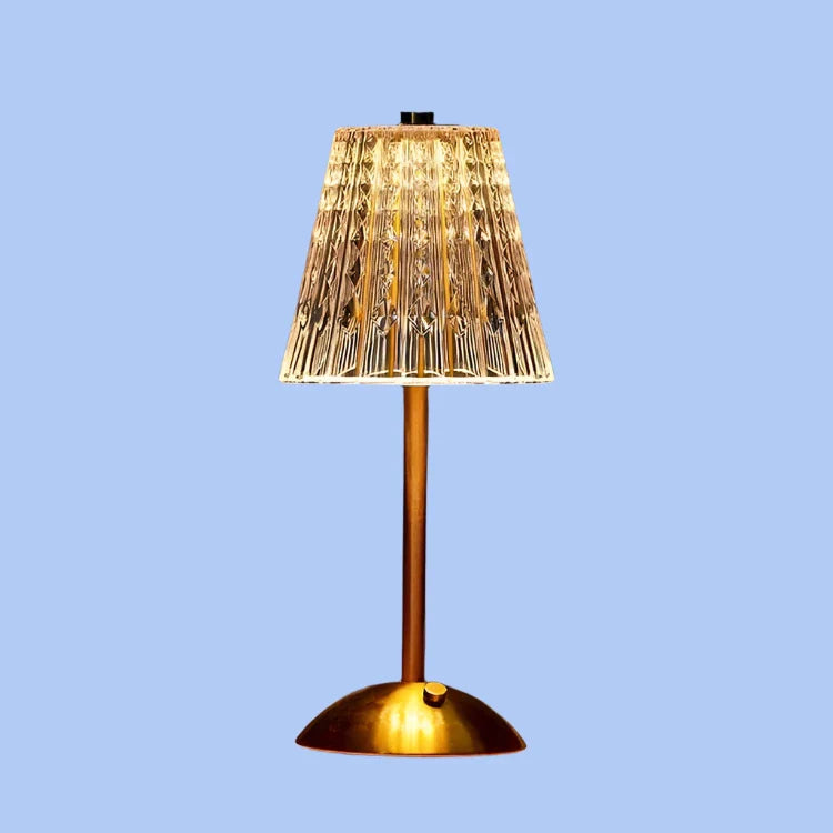 Kristall Metall Trådlös Bordslampa