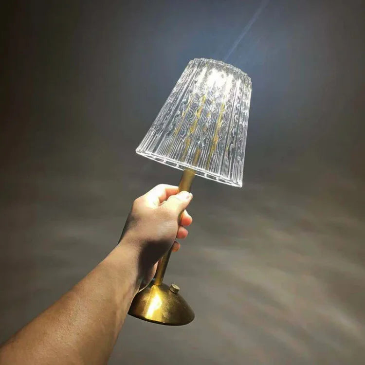 Kristall Metall Trådlös Bordslampa