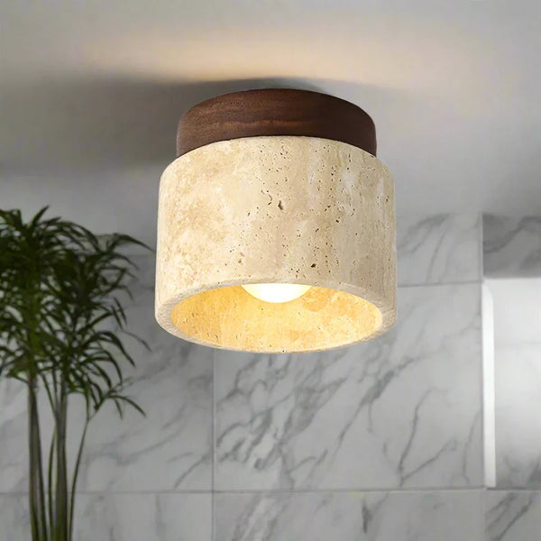 Japońska kreatywna lampa sufitowa w kremowym stylu