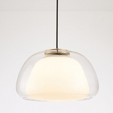 Nowoczesna lampa wisząca Jelly z mlecznego szkła