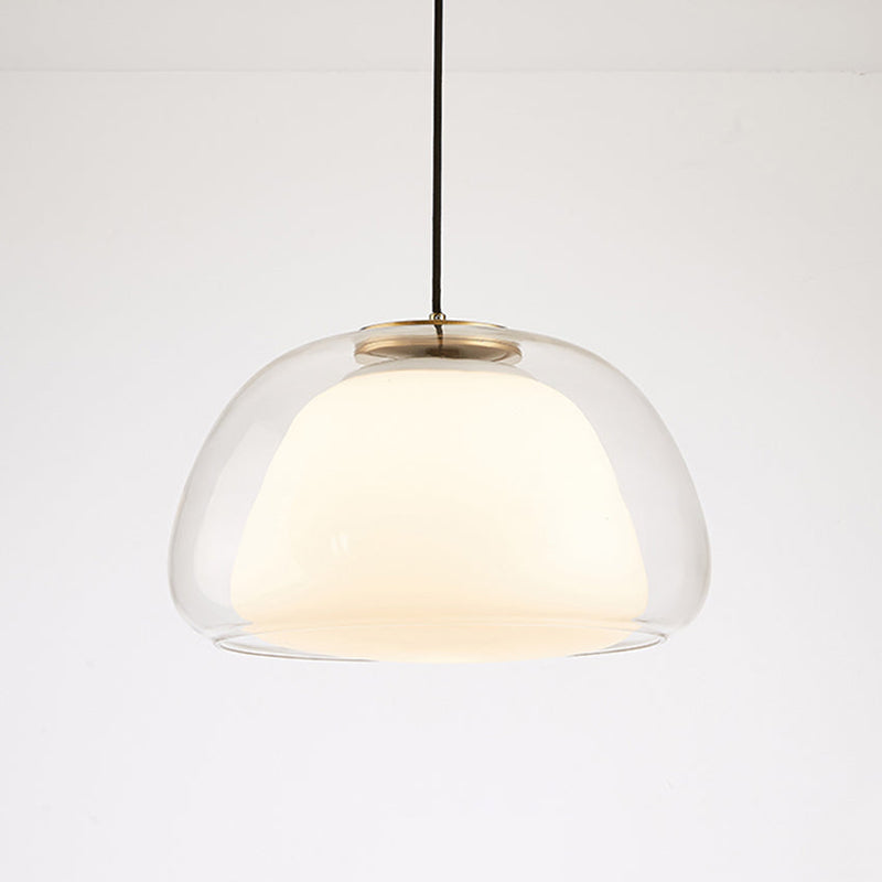 Nowoczesna lampa wisząca Jelly z mlecznego szkła
