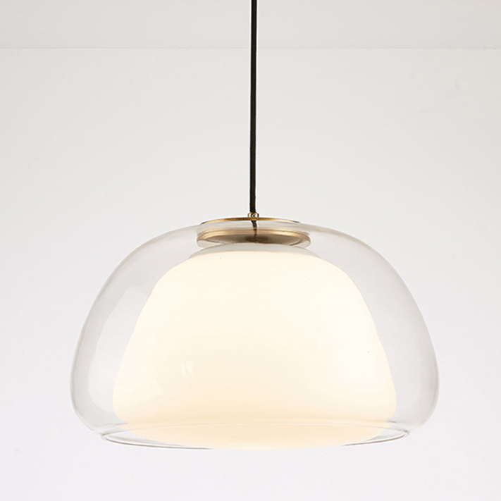 Nowoczesna lampa wisząca Jelly z mlecznego szkła