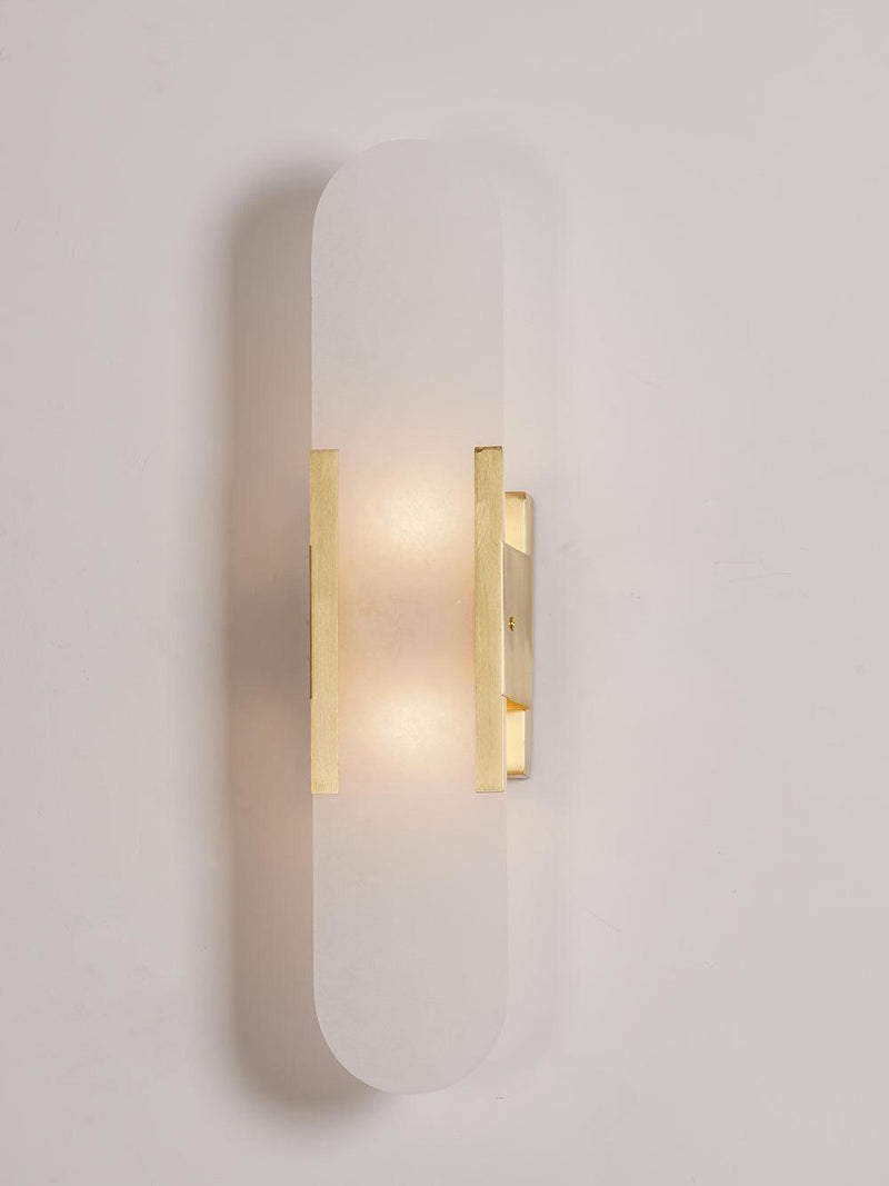 Melanżowa, wydłużona lampa ścienna z alabastru