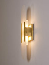 Melanżowa, wydłużona lampa ścienna z alabastru