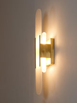Melanżowa, wydłużona lampa ścienna z alabastru