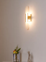 Melanżowa, wydłużona lampa ścienna z alabastru