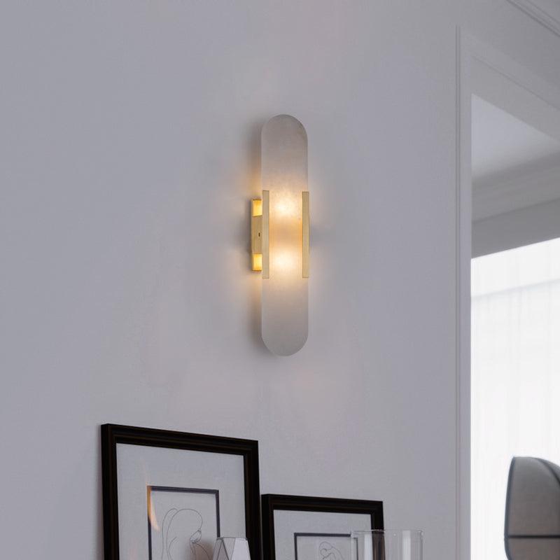 Melanżowa, wydłużona lampa ścienna z alabastru