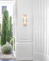 Melanżowa, wydłużona lampa ścienna z alabastru