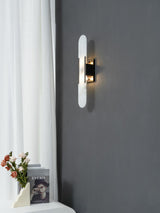 Melanżowa, wydłużona lampa ścienna z alabastru