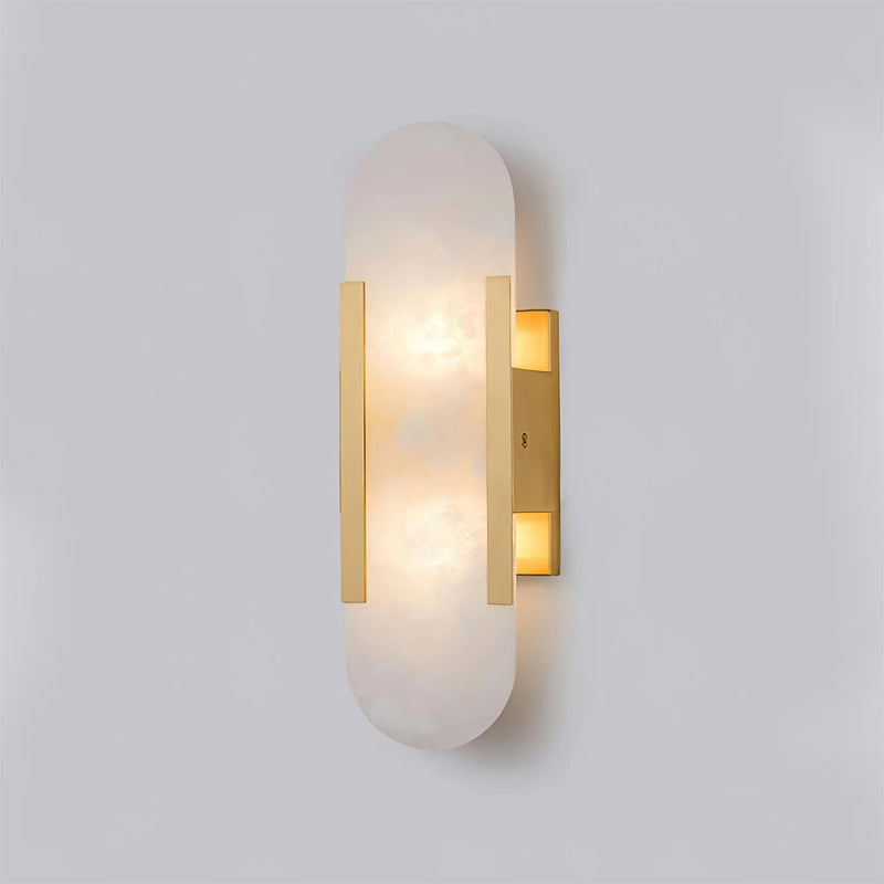 Melanżowa, wydłużona lampa ścienna z alabastru
