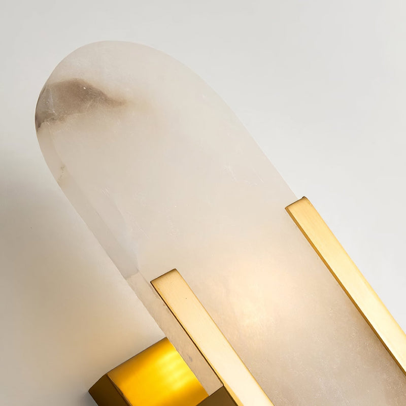 Melanżowa, wydłużona lampa ścienna z alabastru