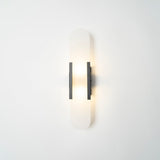 Melanżowa, wydłużona lampa ścienna z alabastru