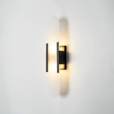 Melanżowa, wydłużona lampa ścienna z alabastru