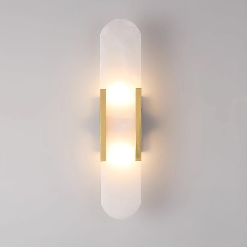 Melanżowa, wydłużona lampa ścienna z alabastru