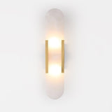Melanżowa, wydłużona lampa ścienna z alabastru