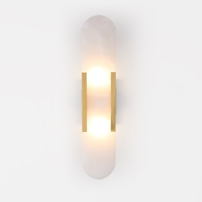 Melanżowa, wydłużona lampa ścienna z alabastru
