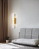 Melanżowa, wydłużona lampa ścienna z alabastru
