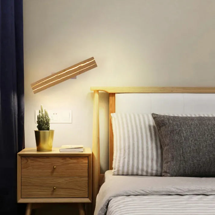 Modern Väggarmatur I Trä Med Tårar Vägglampa För Heminredning