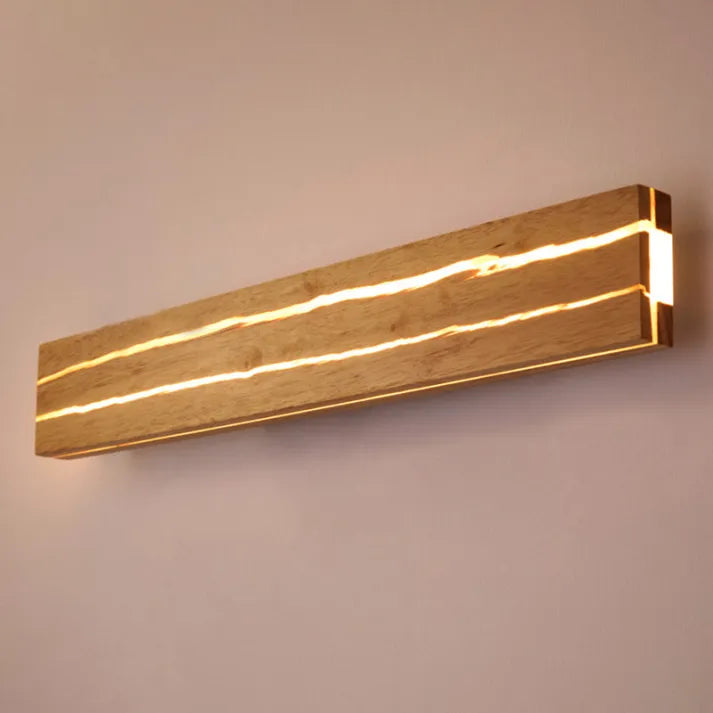 Modern Väggarmatur I Trä Med Tårar Vägglampa För Heminredning