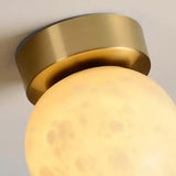 Alabastrowa lampa sufitowa Moon