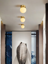 Alabastrowa lampa sufitowa Moon