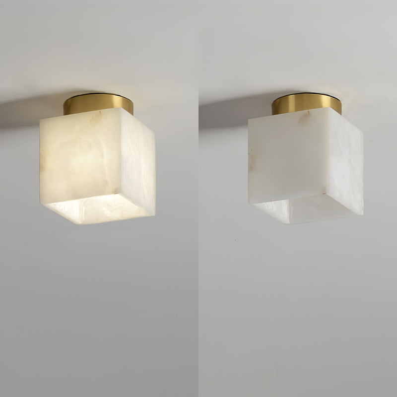 Alabastrowa lampa sufitowa Moon