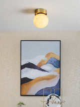 Alabastrowa lampa sufitowa Moon