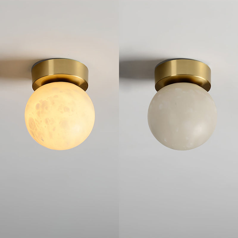 Alabastrowa lampa sufitowa Moon
