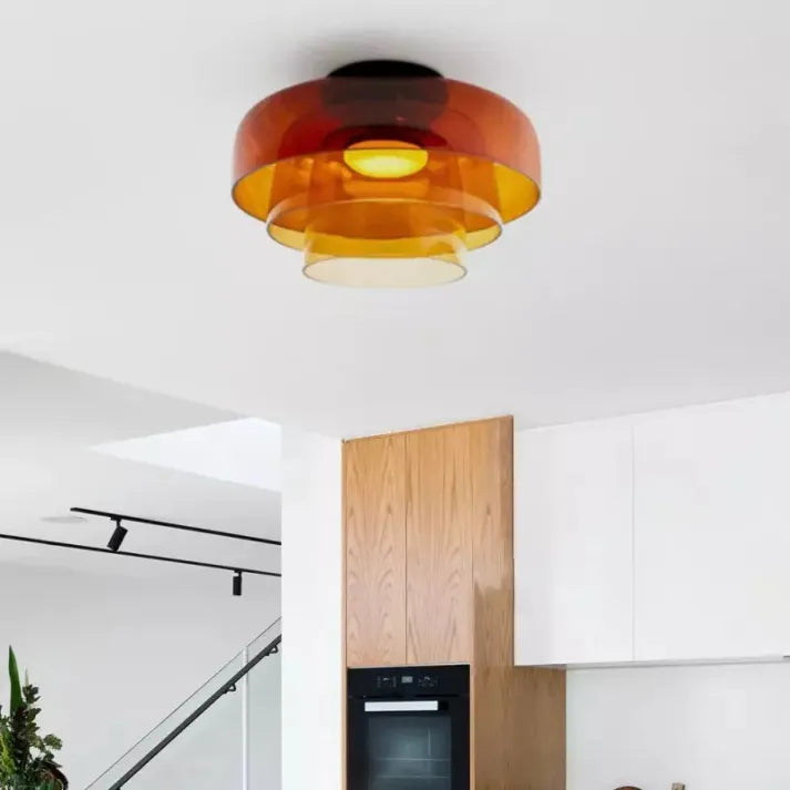 Nordisk Designer Kreativ Personlighet Medeltida Glas Taklampa