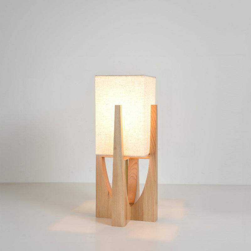 Japońska lampa podłogowa z orzecha włoskiego Prosta lampa z litego drewna