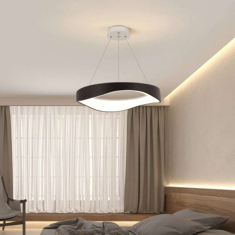 Nowoczesna okrągła lampa wisząca LED do wszechstronnego oświetlenia wnętrz
