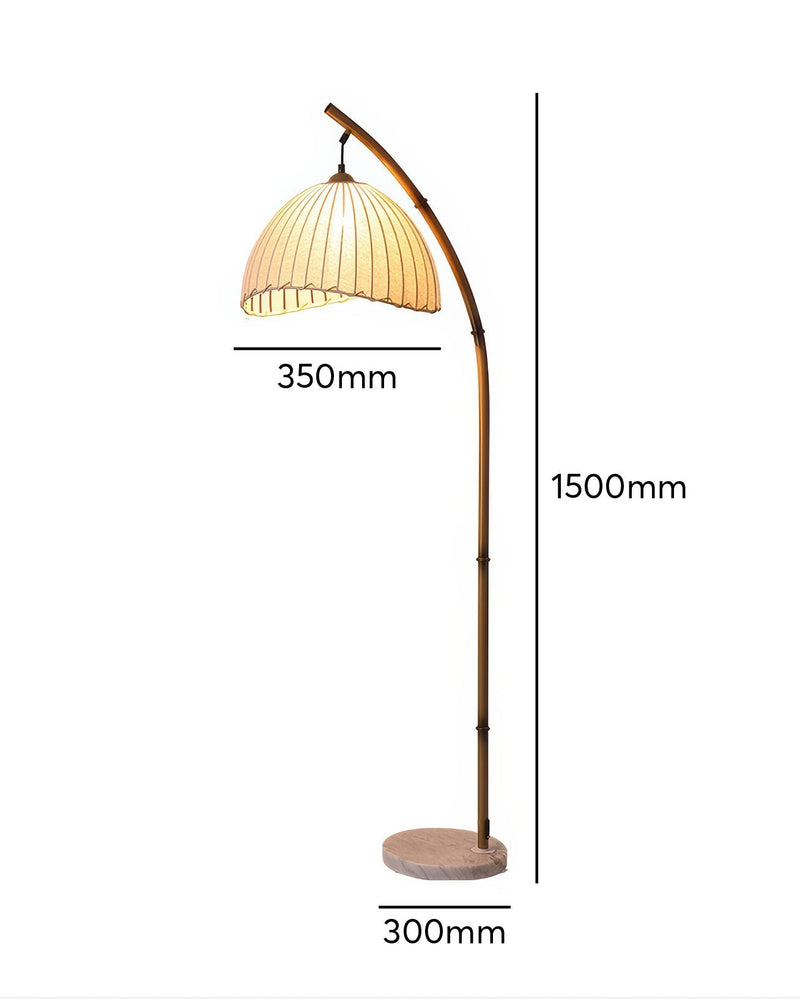 Kulturalna bambusowa lampa podłogowa Zen