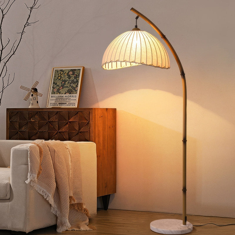 Kulturalna bambusowa lampa podłogowa Zen
