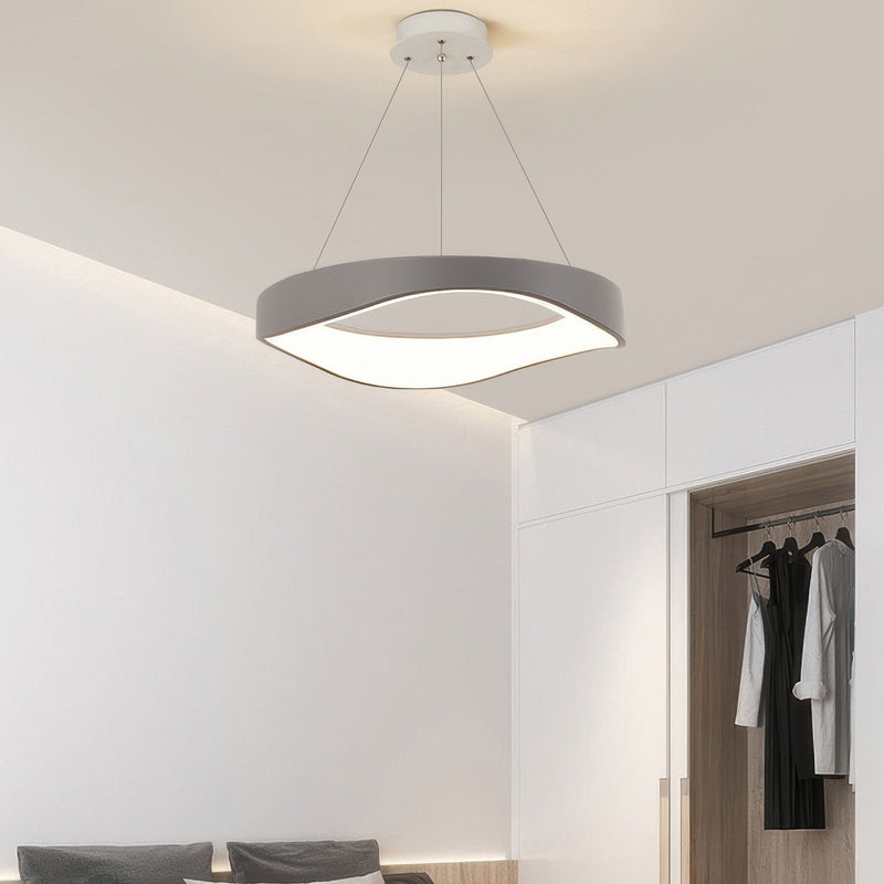 Nowoczesna okrągła lampa wisząca LED do wszechstronnego oświetlenia wnętrz
