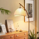 Kulturalna bambusowa lampa podłogowa Zen