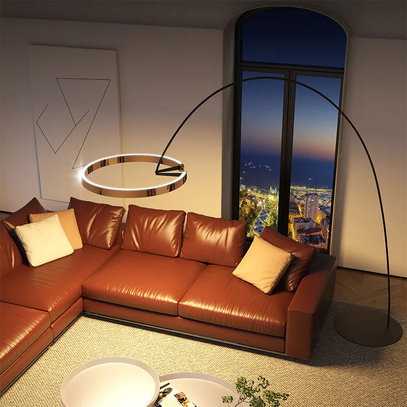 Designerska wędkarska lampa podłogowa Nordic LED