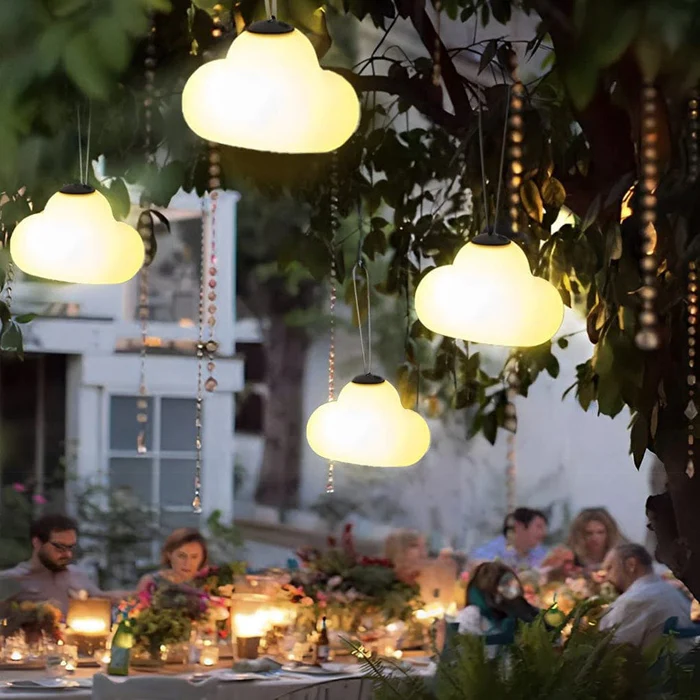 Minori Design Lampa wisząca LED Cloud Ogród biały metal/akryl.