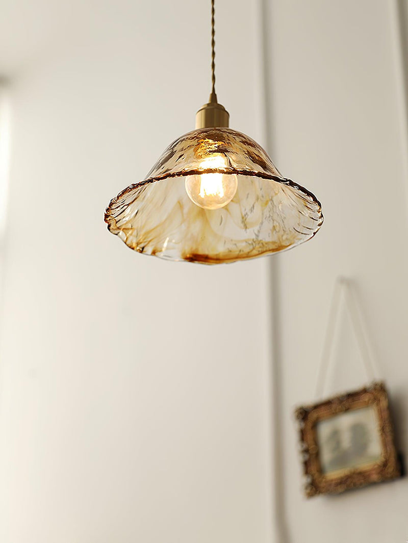 Pendellampa I Brunt Vintage-Glas