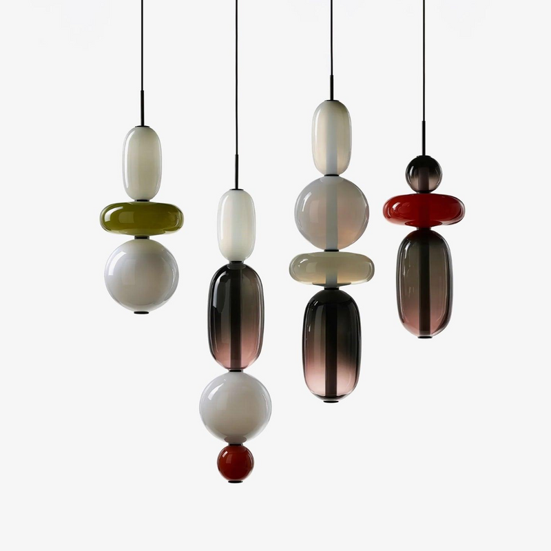 Pendellampa I Kanderat Glas