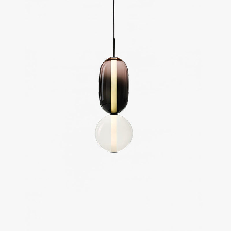 Pendellampa I Kanderat Glas