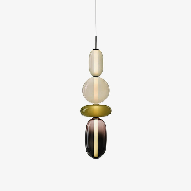 Pendellampa I Kanderat Glas